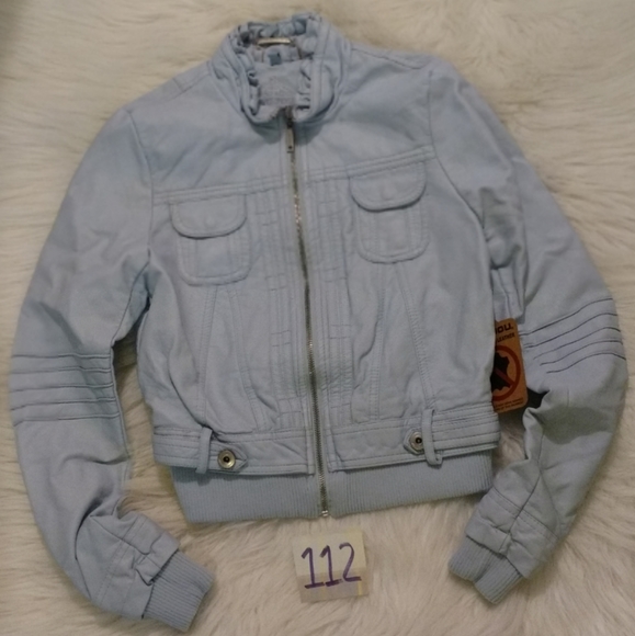 Jou Jou Baby Blue Leather Jacket - Picture 11 of 16